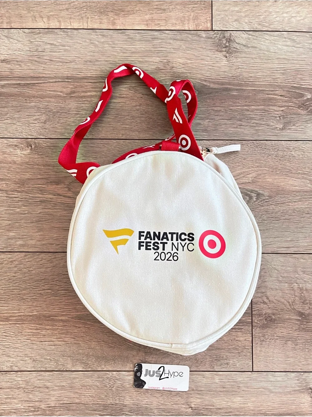Target X Fanatics Fest 2026 Insulated Cooler Bag with Plates - White & Red